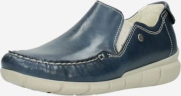 Wolky Moccasins in Blue: front