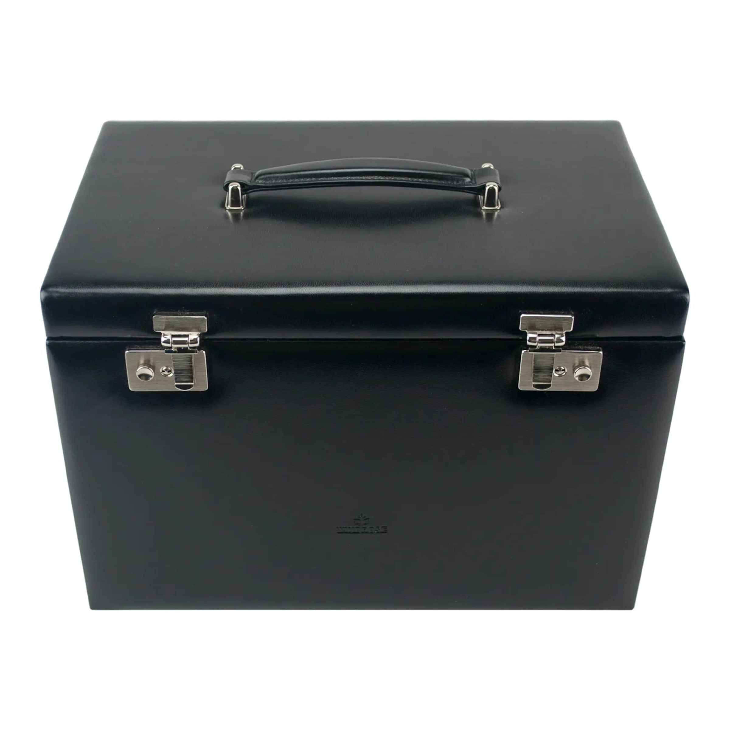 WINDROSE Schmuckkaste 'Merino' in Schwarz: Vorderseite