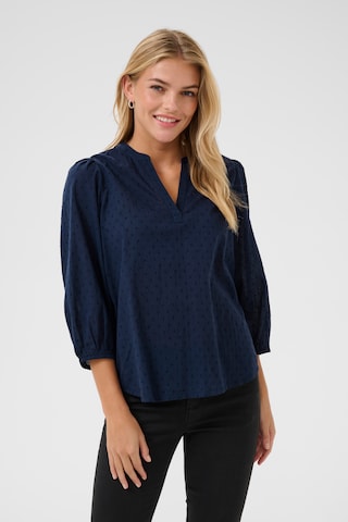 Kaffe Bluse in Blau: Vorderseite
