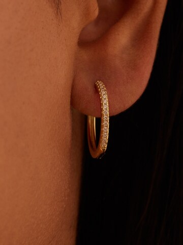 Boucles d'oreilles Lucardi en or : devant