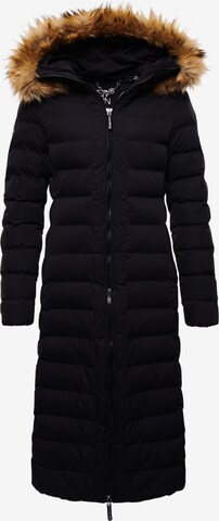 Superdry Winter Coat in Black: front