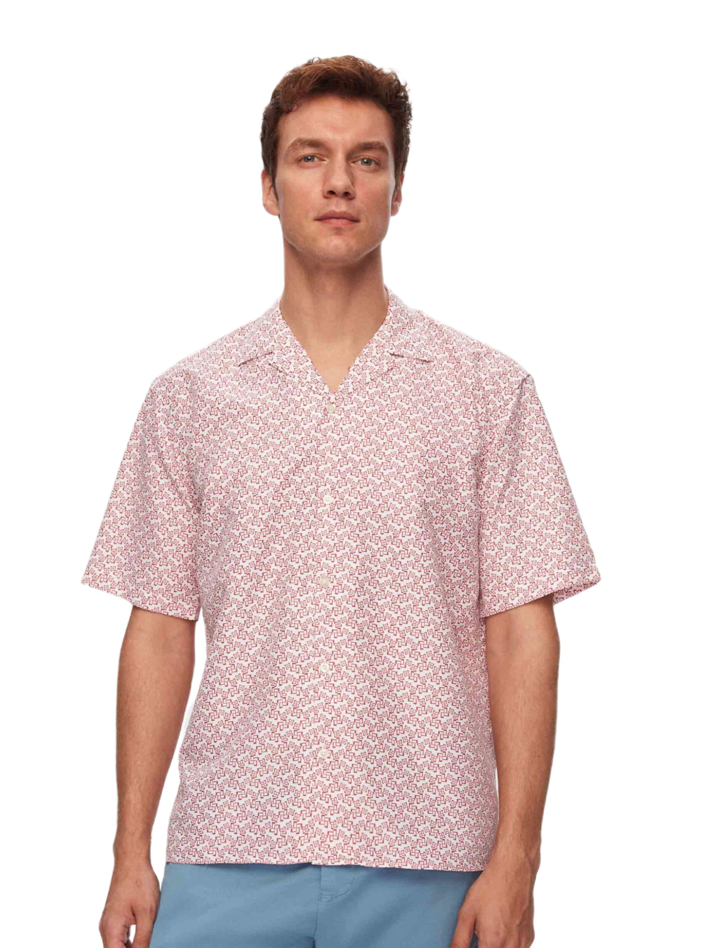 Coupe regular Chemise D’S Damat en rouge : devant