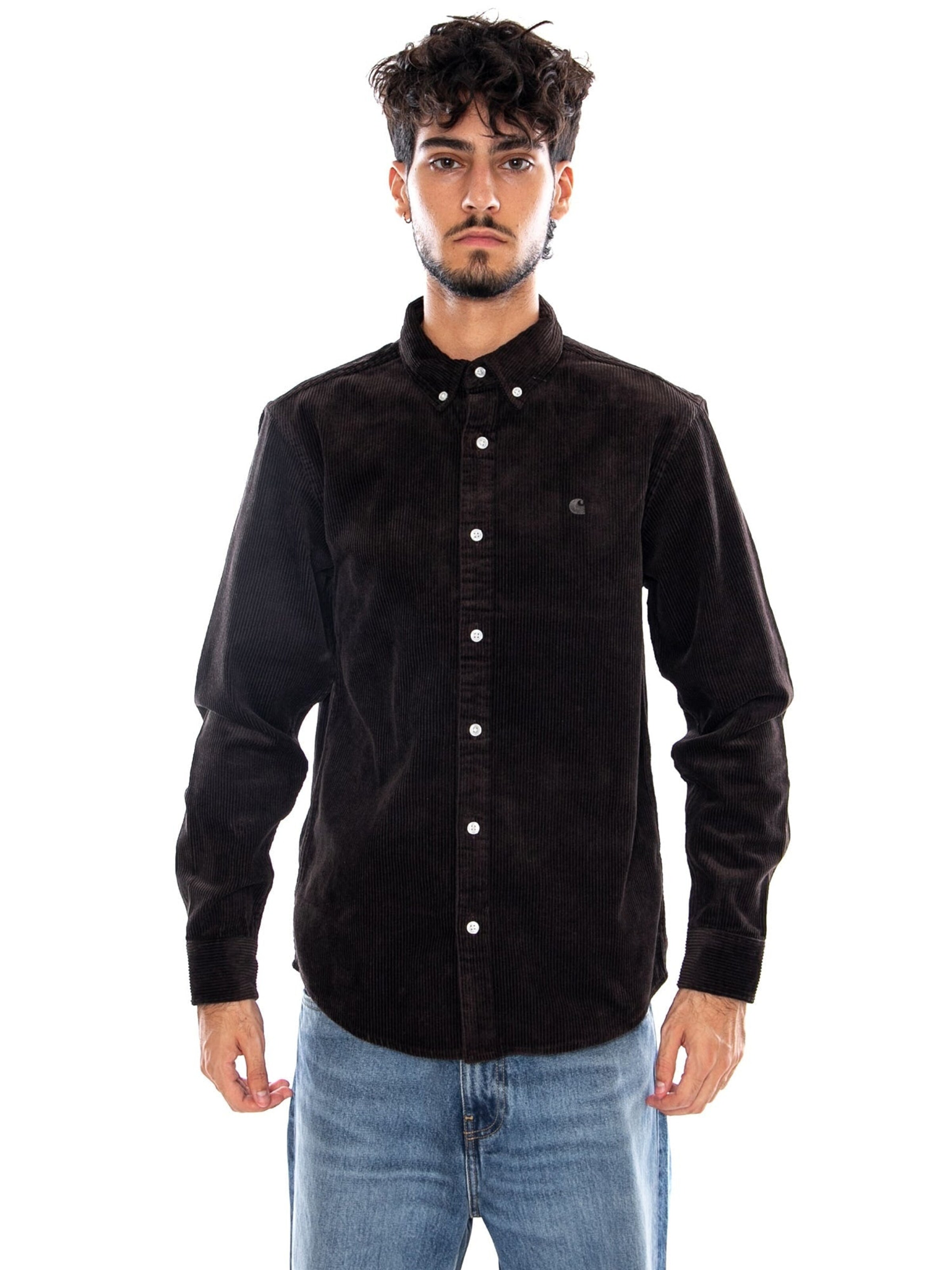 Carhartt WIP Comfort fit Overhemd 'L/S MADISON CORD SHIRT' in Bruin