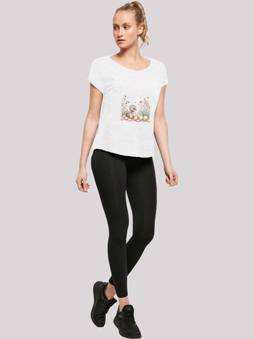 F4NT4STIC Shirt 'Ente Ostereier Blumen Küken' in Wit
