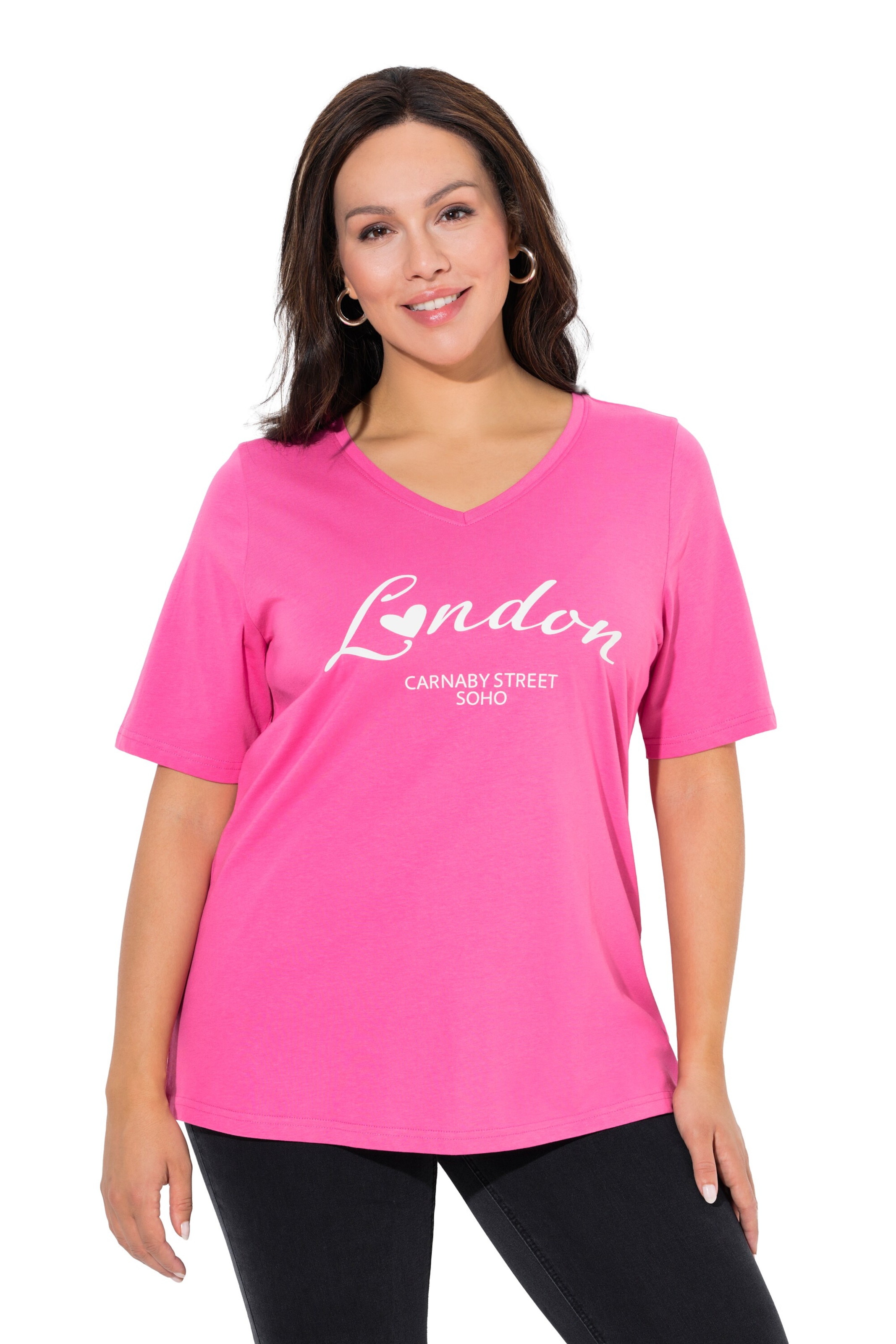 Ulla Popken Shirt in Roze: voorkant