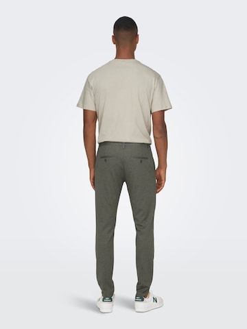 Slimfit Pantaloni chino 'Mark' di Only & Sons in verde