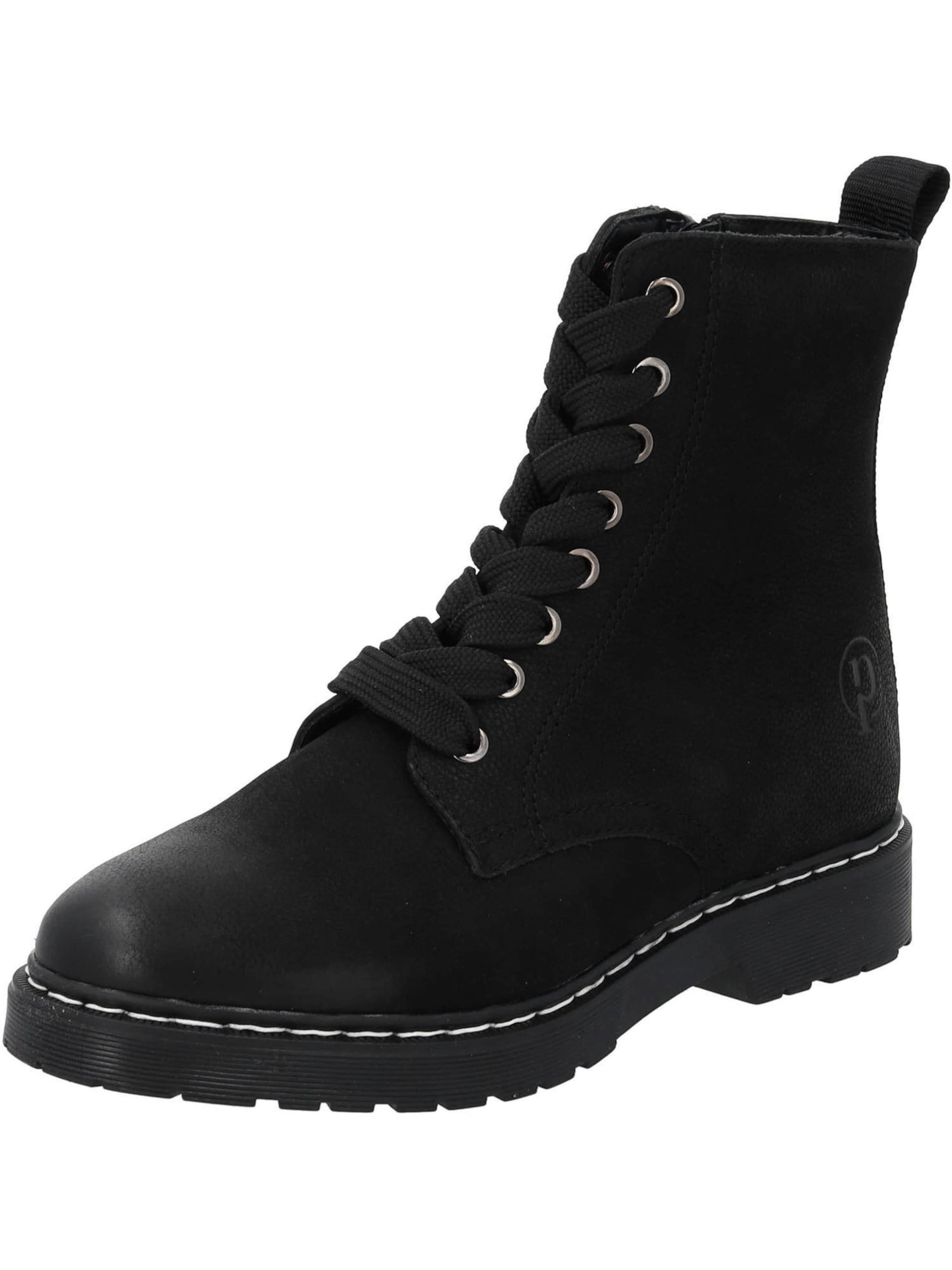 Bottines à lacets 'Rokichi' Palado en noir : devant