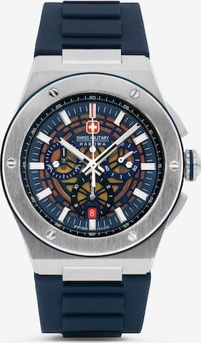 SWISS MILITARY HANOWA Analoog horloge 'Mission XFor-02' in Blauw: voorkant