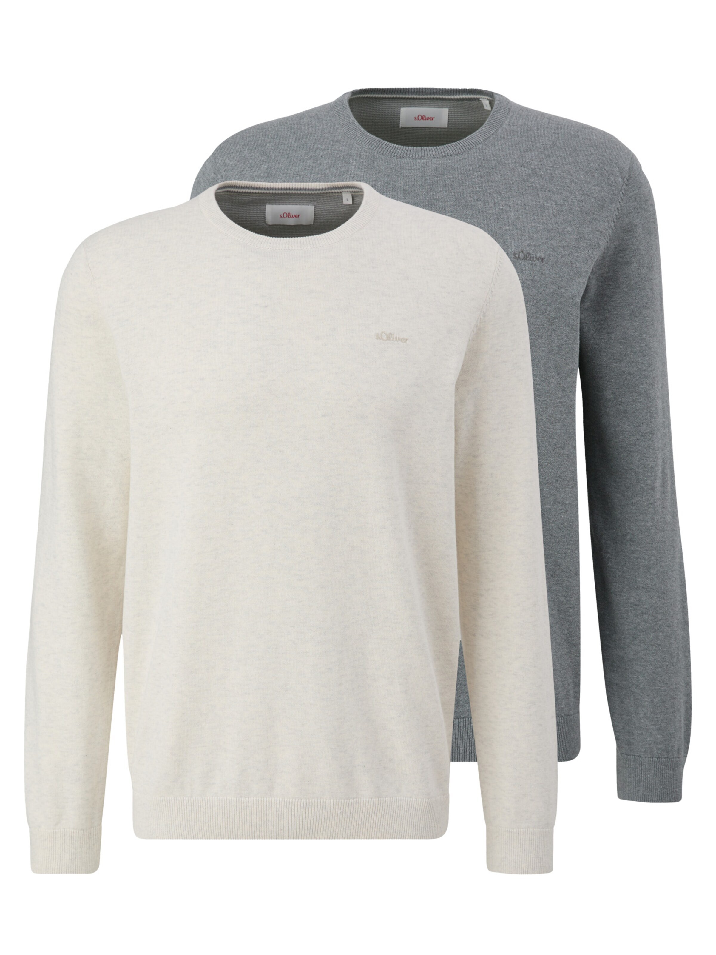 s.Oliver Pullover 'Basic'‌‌ in Silber: Vorderseite