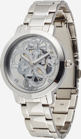 Montre à affichage analogique 'Quattro Clear' GUESS en argent : devant