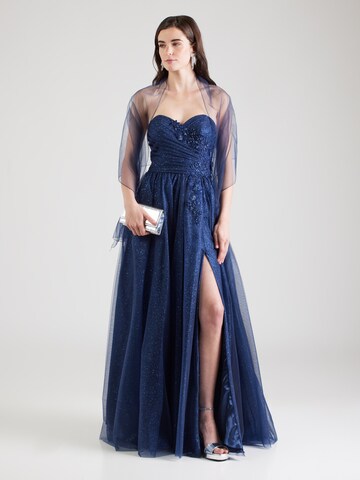 Robe de soirée mascara en bleu
