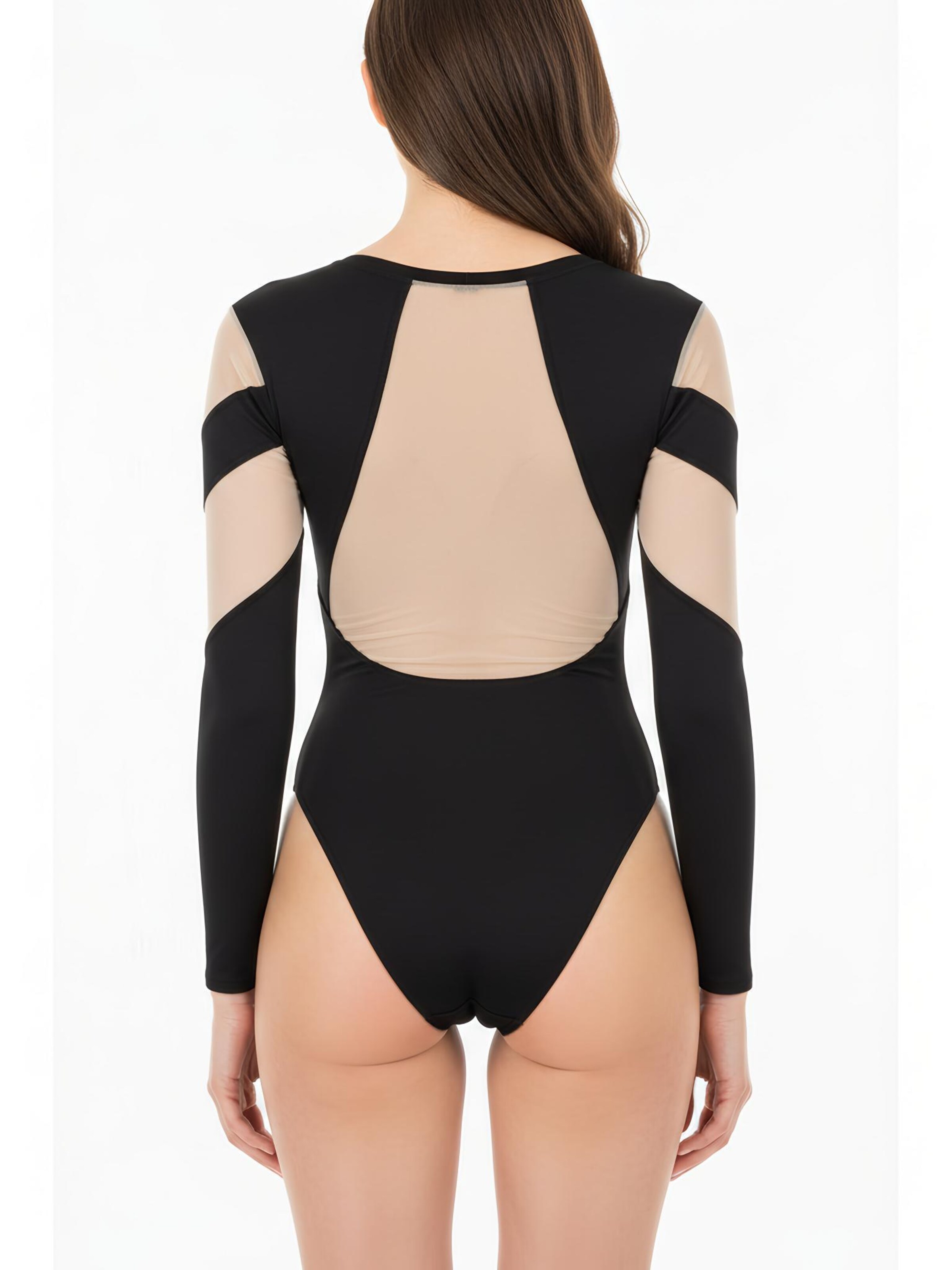 Evoni Blouse Bodysuit in Black