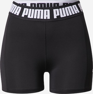 PUMA Skinny Workout Pants in Black: front