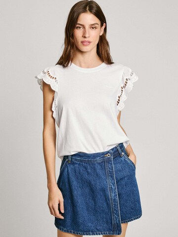 Pepe Jeans Shirt 'Vic' in Wit: voorkant