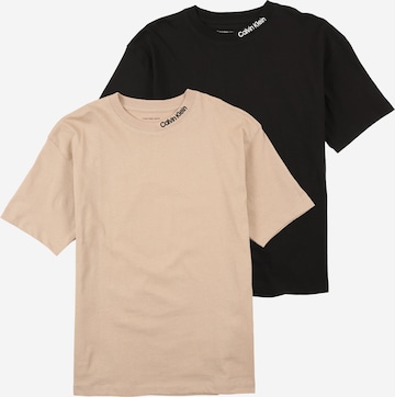 Calvin Klein Jeans T-shirt i beige: framsida
