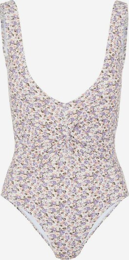 Costum de baie întreg PIECES pe bej / mov liliachiu / roz pastel, Vizualizare produs
