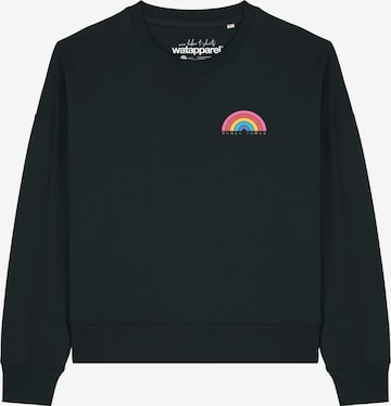 Watapparel Sweatshirt 'Women Power ' in Black: front