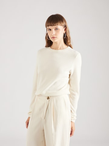 Pull-over QS en beige : devant