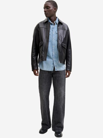 JACK & JONES Slim fit Button Up Shirt 'Western' in Blue