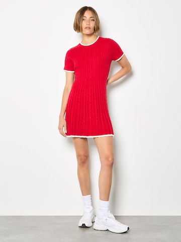 Apricot Knit dress in Red