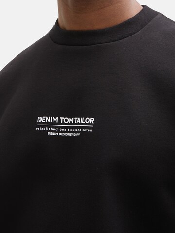 TOM TAILOR DENIM Свитшот в Черный