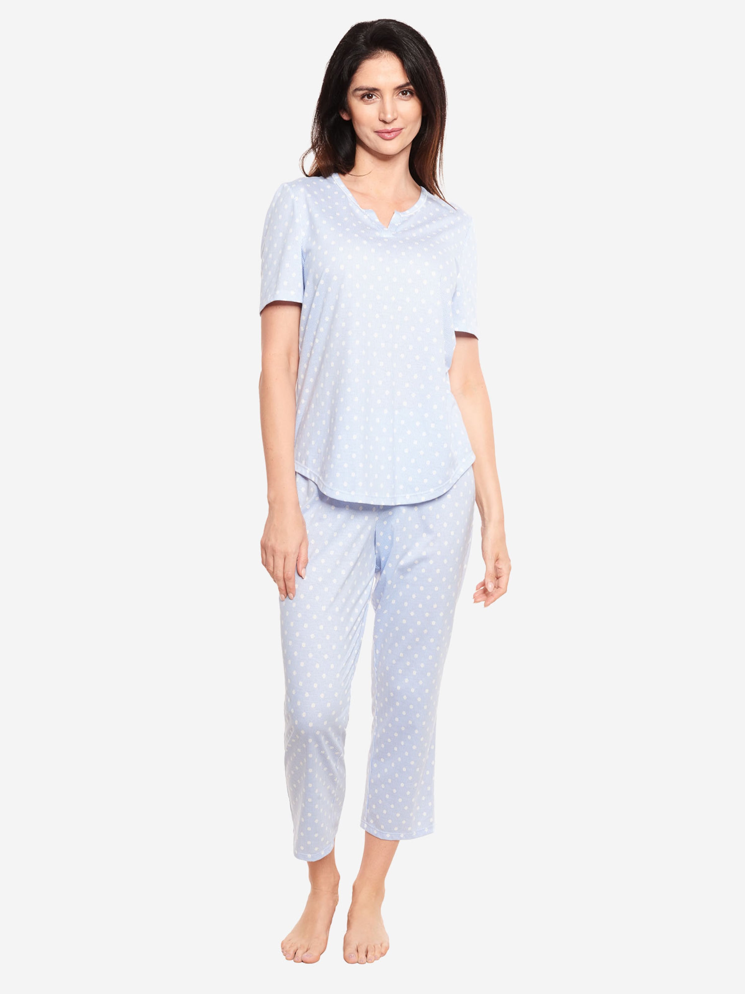 Rösch Pajama ' Mustermix ' in Blue: front