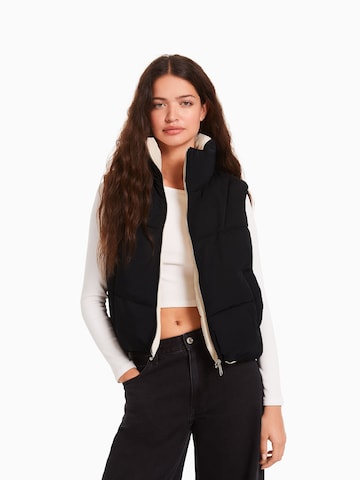 Gilet Bershka en noir : devant