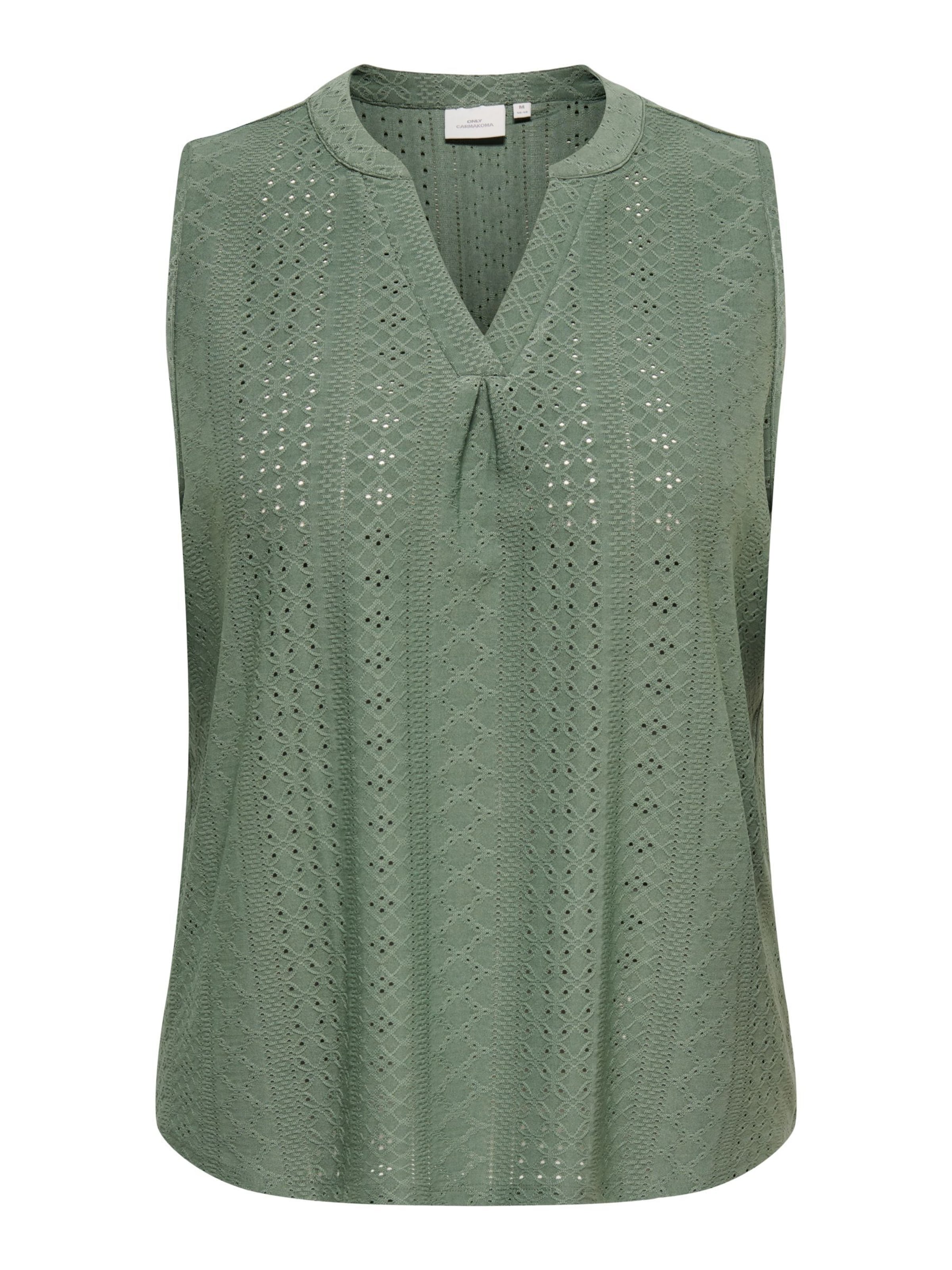 ONLY Carmakoma Blouse 'CARSandra' in Groen: voorkant