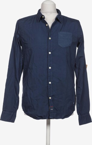 khujo Button Up Shirt in M in Blue: front
