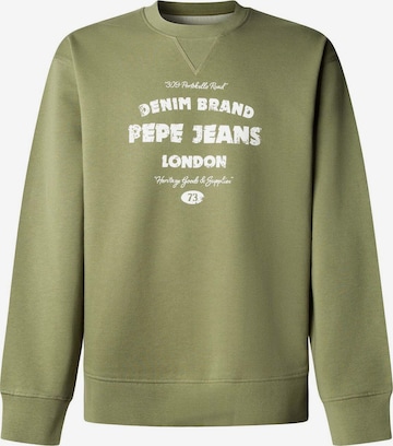 Sweat-shirt Pepe Jeans en vert : devant