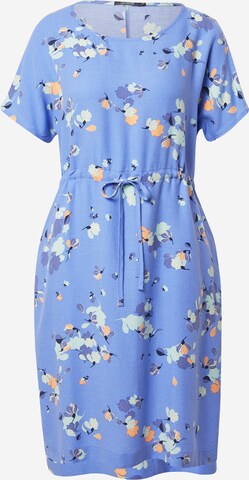 GREENBOMB - Vestido 'Flowerful' en azul: frente