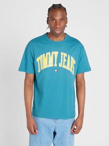 T-Shirt Tommy Jeans en bleu : devant