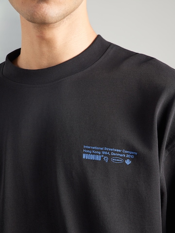 Woodbird Tričko 'Beam Wobble' - Čierna