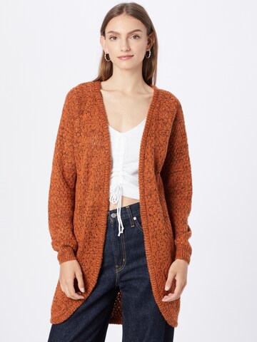 ICHI Knit Cardigan 'Olanda' in Brown: front