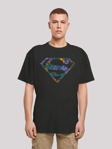 F4NT4STIC Shirt 'Superman' in Zwart: voorkant