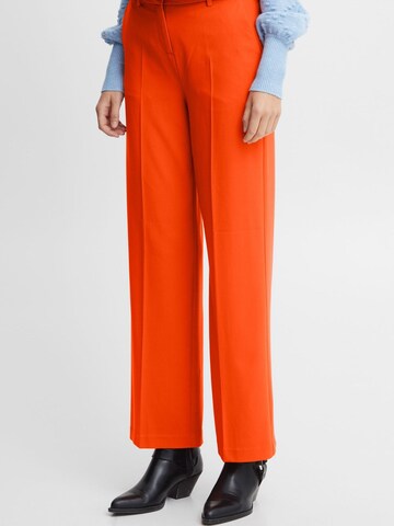 b.young Loose fit Pleated Pants 'DANTA' in Orange: front