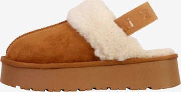 Xti Pantolette 'Leder-Pantoletten' in Beige: Vorderseite