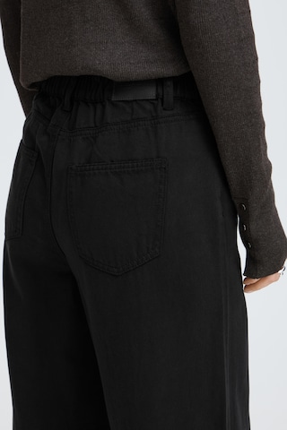 Pulz Wide leg Jeans 'ESMINE' in Zwart