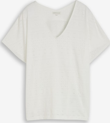 T-shirt TOM TAILOR en blanc : devant