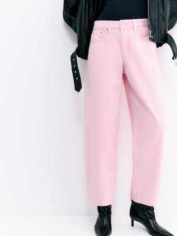 Pull&Bear Barrel Jeans in Pink: Vorderseite