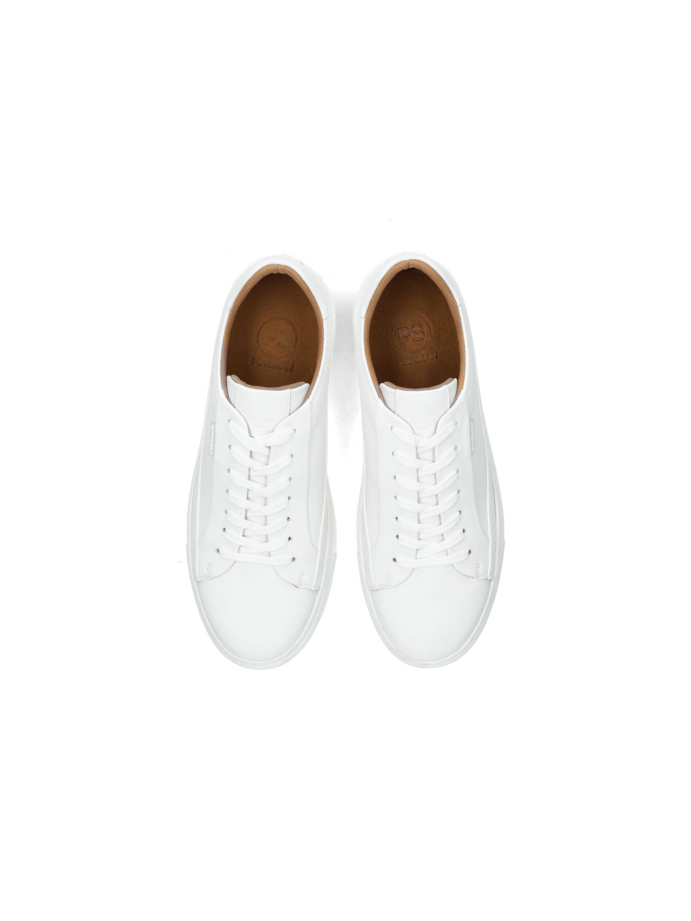 PS Poelman Platform trainers 'Nero' in White