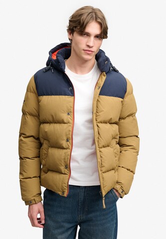 Superdry & CoZimska jakna 'EVEREST' - smeđa boja: prednji dio