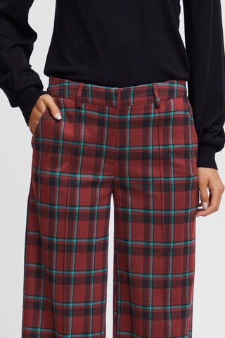 ICHI Wide leg Pants in Red