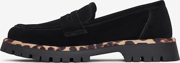 CESARE GASPARI Slip-ons in Black: front