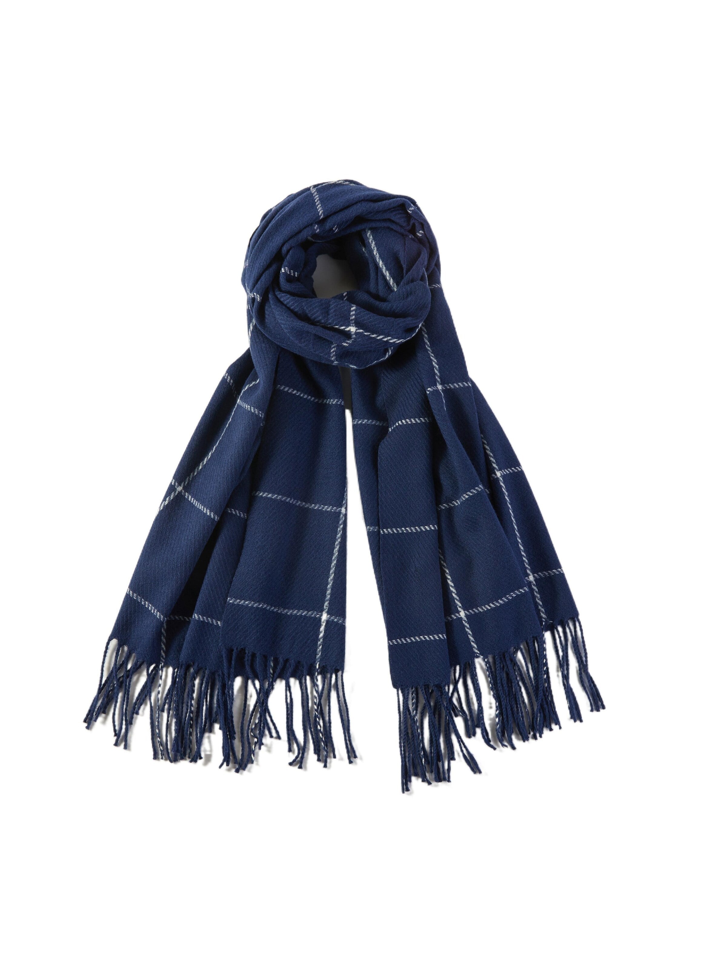 alberto cabale Scarf 'Line' in Blue: front