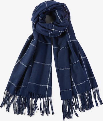 alberto cabale Scarf 'Line' in Blue: front