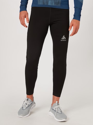 ODLO Slim fit Sports trousers in Black: front