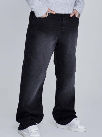 Loosefit Jean SikSilk en noir : devant