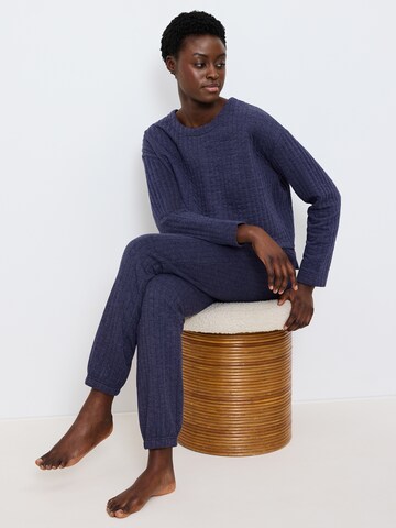 Pantalon de pyjama ' Cozy Comfort Trouser Quilted ' TRIUMPH en bleu