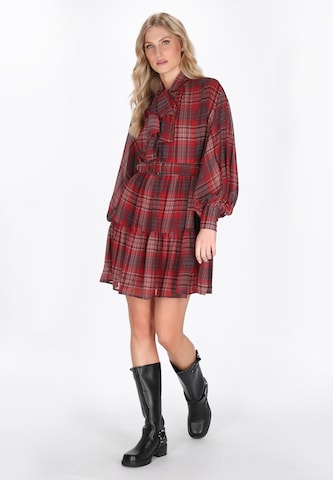 DreiMaster Vintage Shirt dress in Red